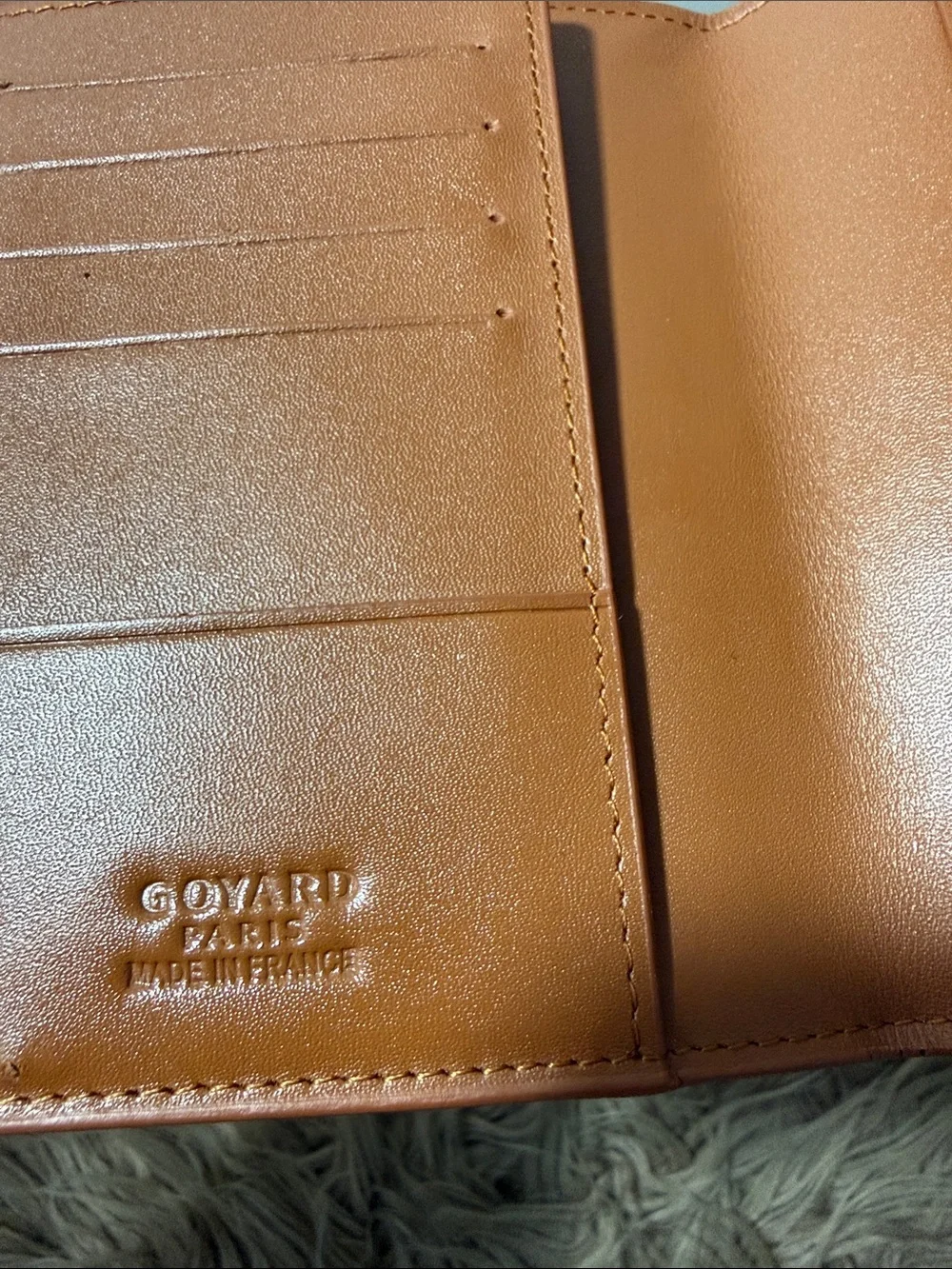 Goyard CHN 120110  Brown & Black Goyardine Passport Holder